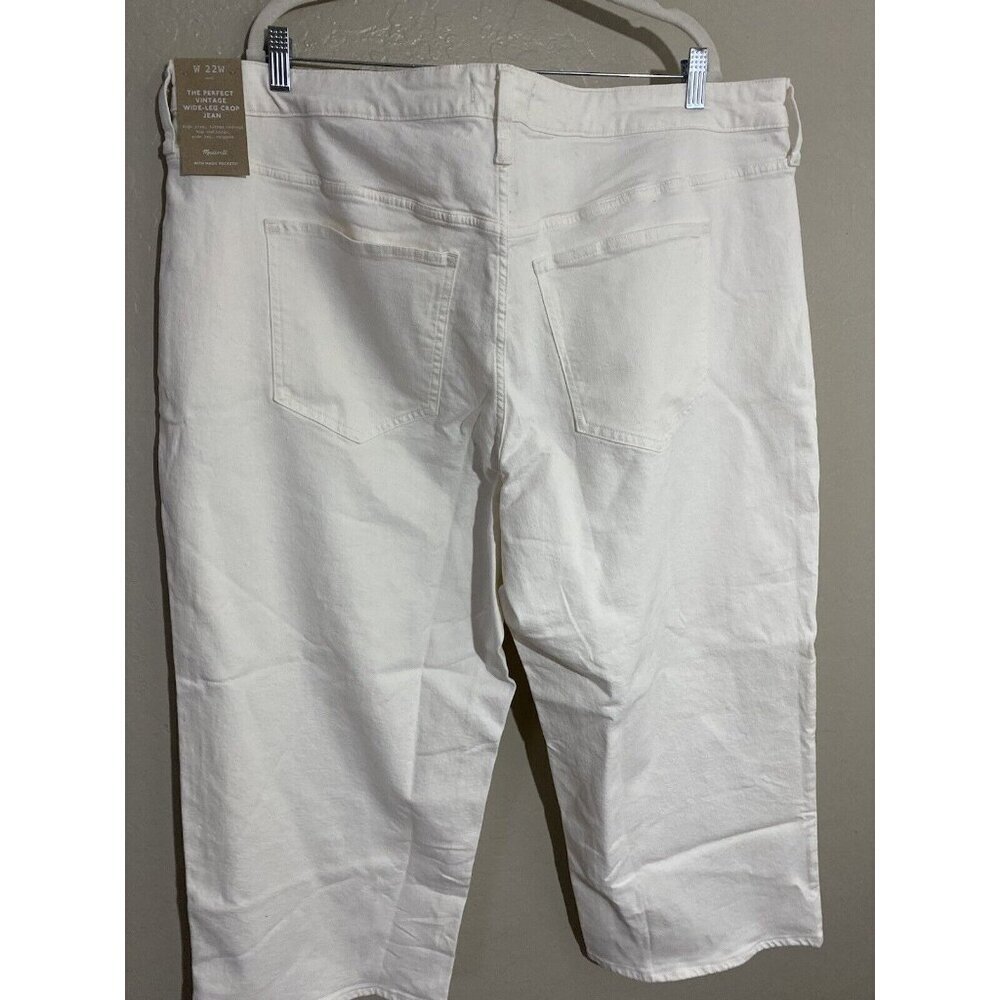 Madewell 22W The Perfect Vintage Wide Leg Crop Jeans High Rise Womens Denim NWT - Picture 7 of 7